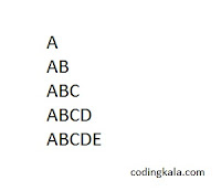 Pyramid or triangle pattern using alphabets in C programming