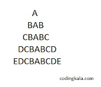 Pyramid pattern using alphabets in C programming