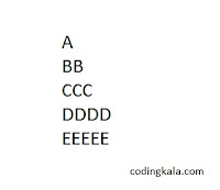 Pyramid or triangle pattern using alphabets in C programming