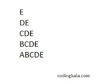 Pyramid or triangle pattern using alphabets in C programming