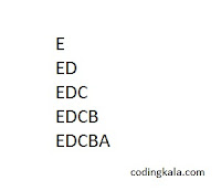 Pyramid or triangle pattern using alphabets in C programming