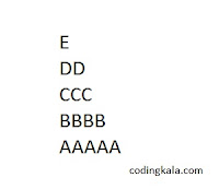 Pyramid or triangle pattern using alphabets in C programming