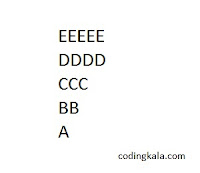 Inverted Pyramid or triangle pattern using alphabets in C programming