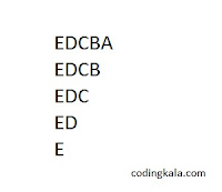 Inverted Pyramid pattern using alphabets in C programming