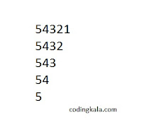 Inverted pyramid pattern of numbers in C programming