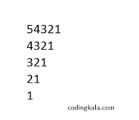 Inverted pyramid pattern of numbers in C programming