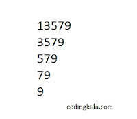 Inverted pyramid pattern of numbers in C programming