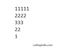 Inverted pyramid pattern of numbers in C programming