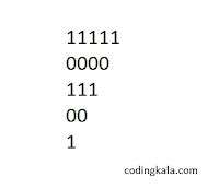 Inverted pyramid pattern of numbers in C programming