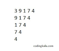 Inverted pyramid pattern of numbers in C programming